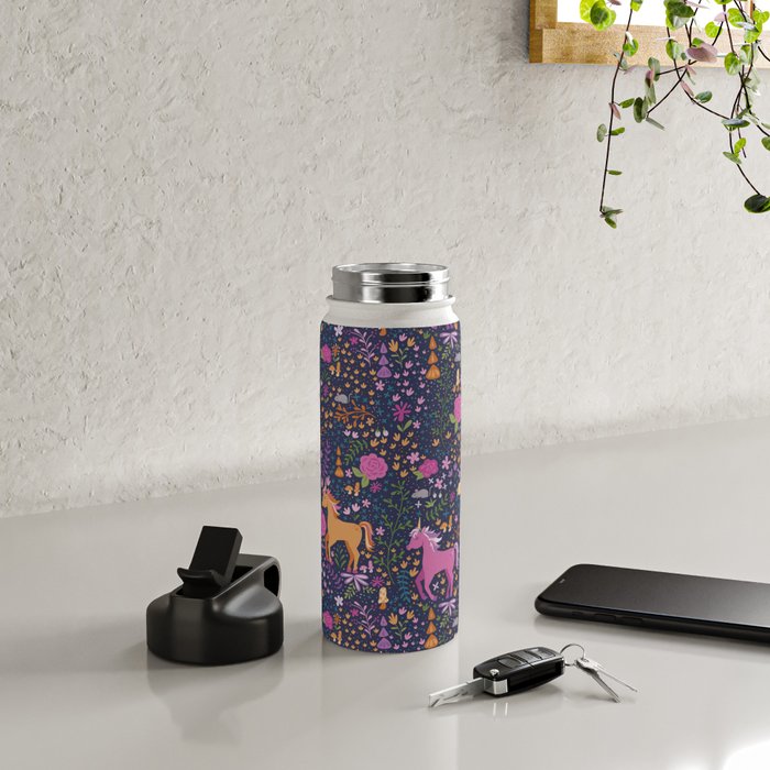 Unicorns Dancing in an Enchanted Garden Water Bottle Gallery Image 5