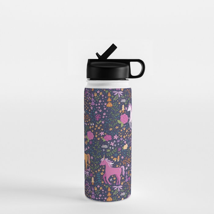 Unicorns Dancing in an Enchanted Garden Water Bottle Gallery Image 1