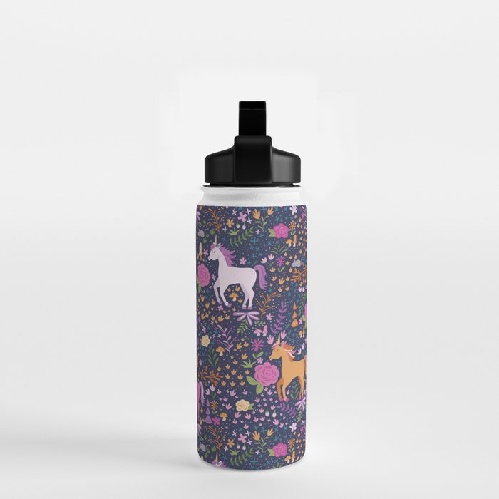Unicorns Dancing in an Enchanted Garden Water Bottle Gallery Image 2