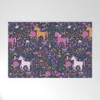Unicorns Dancing in an Enchanted Garden Welcome Mat Gallery Image 1