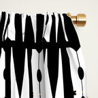 Laundry Clothespins - Gold, Black and White Window Curtain Gallery Image 2