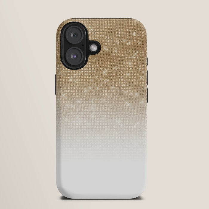 Glamorous Gold Glitter Sequin Ombre Gradient iPhone Case Gallery Image 9
