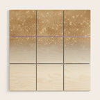 Glamorous Gold Glitter Sequin Ombre Gradient Wood Wall Art Gallery Image 1