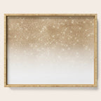 Glamorous Gold Glitter Sequin Ombre Gradient Serving Tray Gallery Image 1