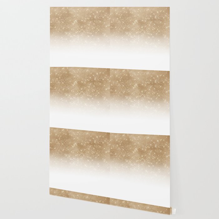 Glamorous Gold Glitter Sequin Ombre Gradient Wallpaper Gallery Image 2