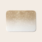 Glamorous Gold Glitter Sequin Ombre Gradient Bath Mat Gallery Image 1