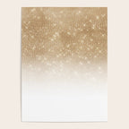 Glamorous Gold Glitter Sequin Ombre Gradient Poster Gallery Image 4