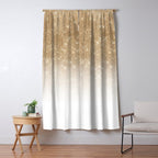 Glamorous Gold Glitter Sequin Ombre Gradient Window Curtain Gallery Image 5