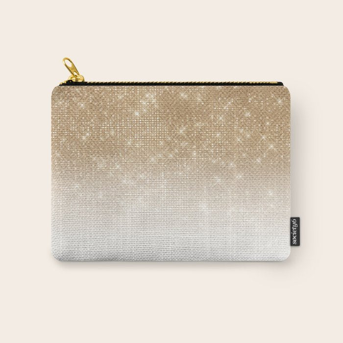 Glamorous Gold Glitter Sequin Ombre Gradient Carry All Pouch Gallery Image 1