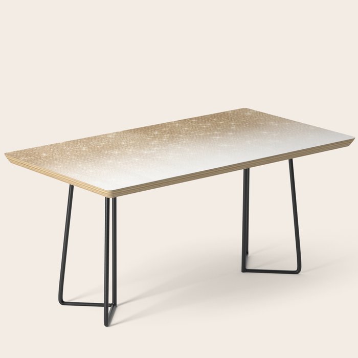 Glamorous Gold Glitter Sequin Ombre Gradient Coffee Table Gallery Image 1