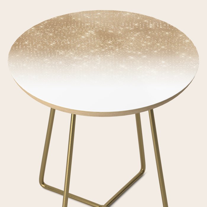 Glamorous Gold Glitter Sequin Ombre Gradient Side Table Gallery Image 2
