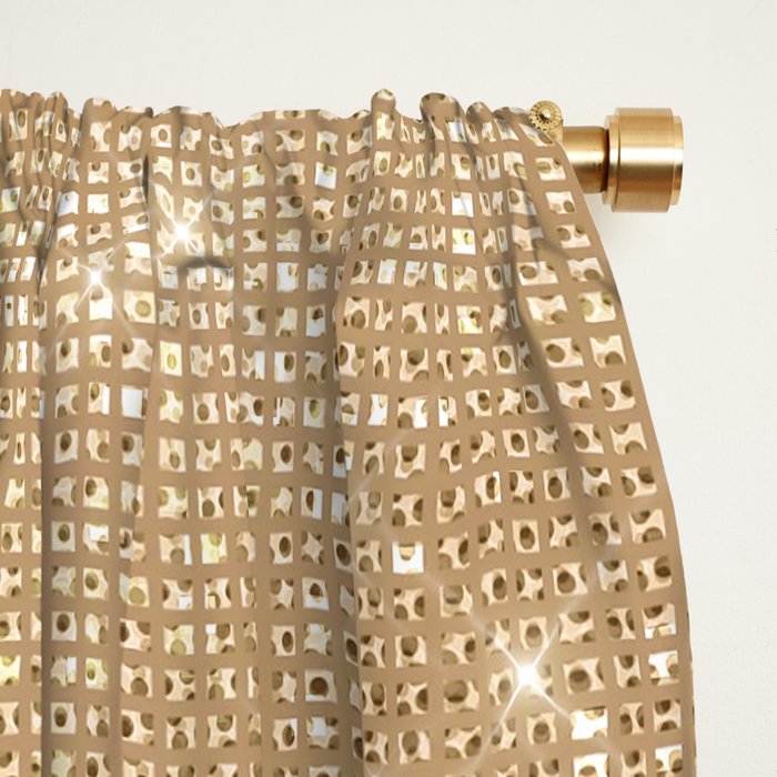 Glamorous Gold Glitter Sequin Ombre Gradient Window Curtain Gallery Image 2
