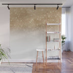 Glamorous Gold Glitter Sequin Ombre Gradient Wall Mural Gallery Image 1