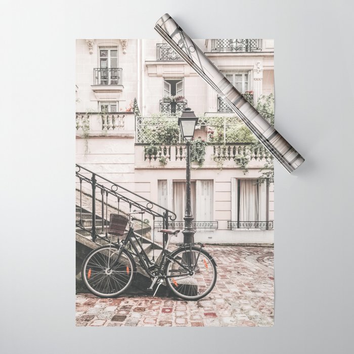 Paris City Art III Wrapping Paper Gallery Image 1
