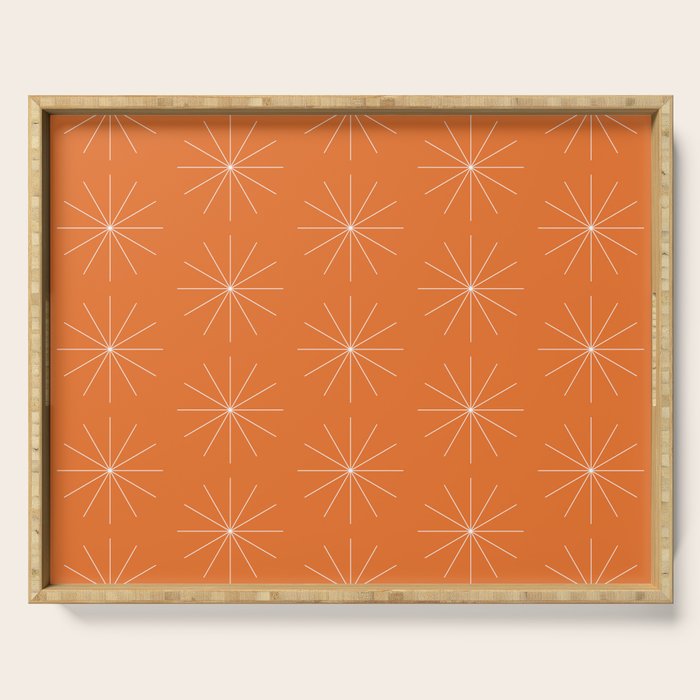 Minimalist Starburst Pattern X Serving Tray Gallery Image 1