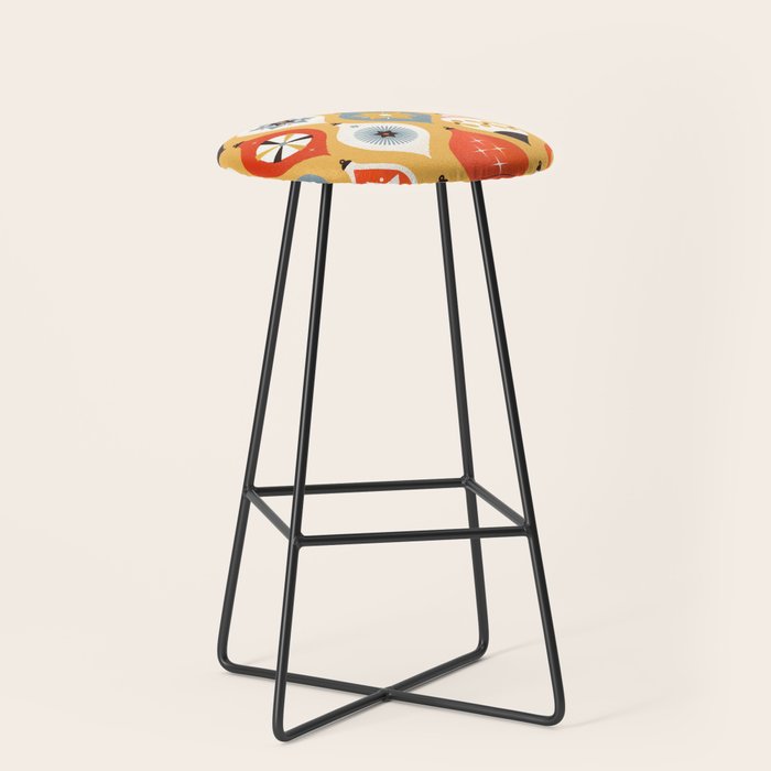 Festive Old-fashioned Christmas Tree Baubles Stool Gallery Image 1