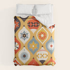Festive Old-fashioned Christmas Tree Baubles Duvet Cover Gallery Image 6