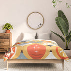 Festive Old-fashioned Christmas Tree Baubles Comforter Gallery Image 3