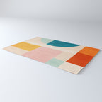 Pastel Tones Colorful Geometric Modern Artwork Rug Gallery Image 3