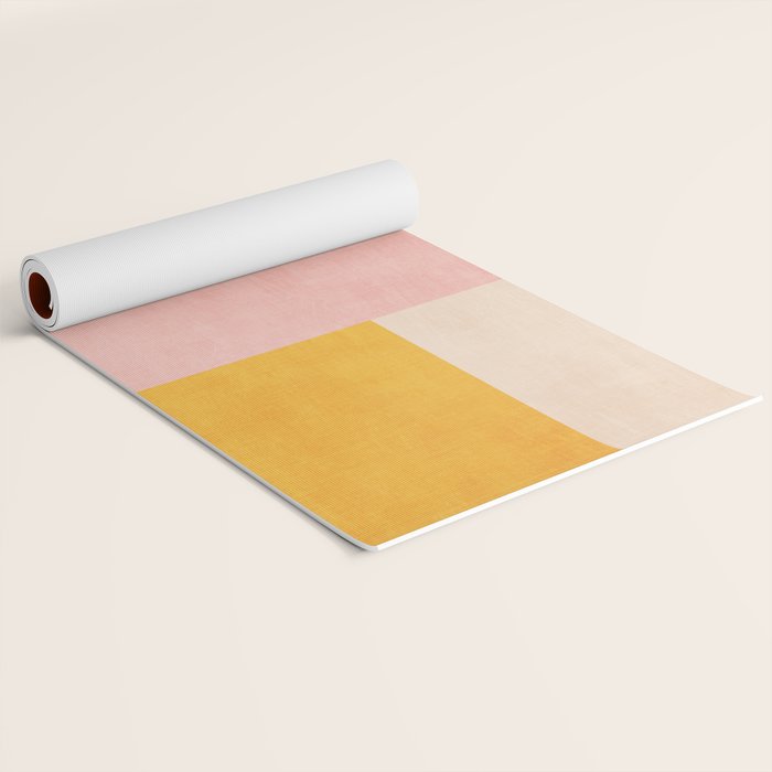 Pastel Tones Colorful Geometric Modern Artwork Yoga Mat Gallery Image 2