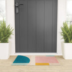 Pastel Tones Colorful Geometric Modern Artwork Welcome Mat Gallery Image 3
