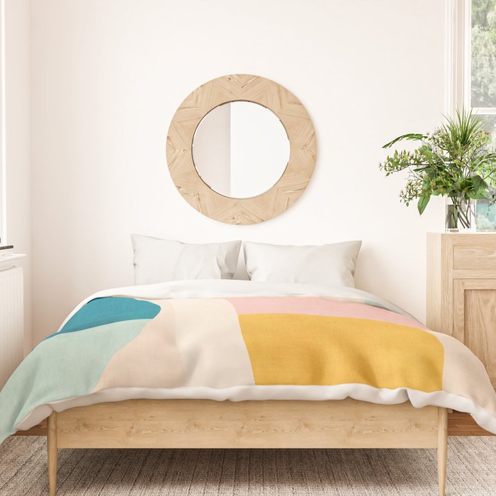 Pastel Tones Colorful Geometric Modern Artwork Duvet Cover Gallery Image 3
