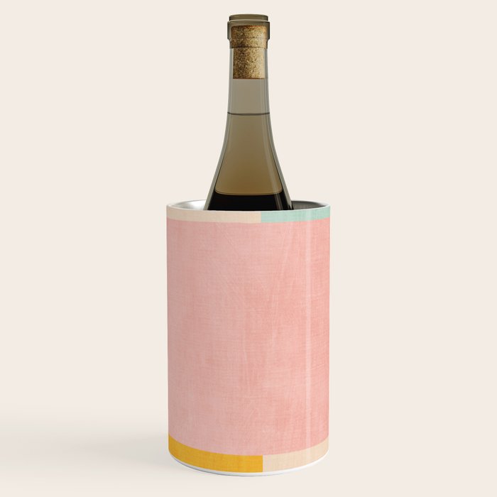 Pastel Tones Colorful Geometric Modern Artwork Wine Chiller Gallery Image 3