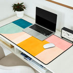 Pastel Tones Colorful Geometric Modern Artwork Desk Mat Gallery Image 2