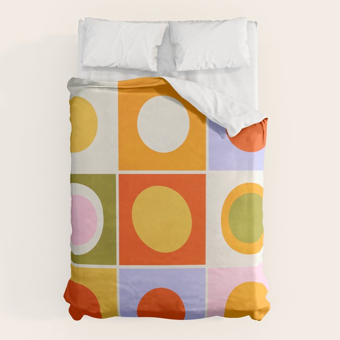Colourplay & Concentric Circles: Mid Century Edition Duvet Cover Gallery Image 1