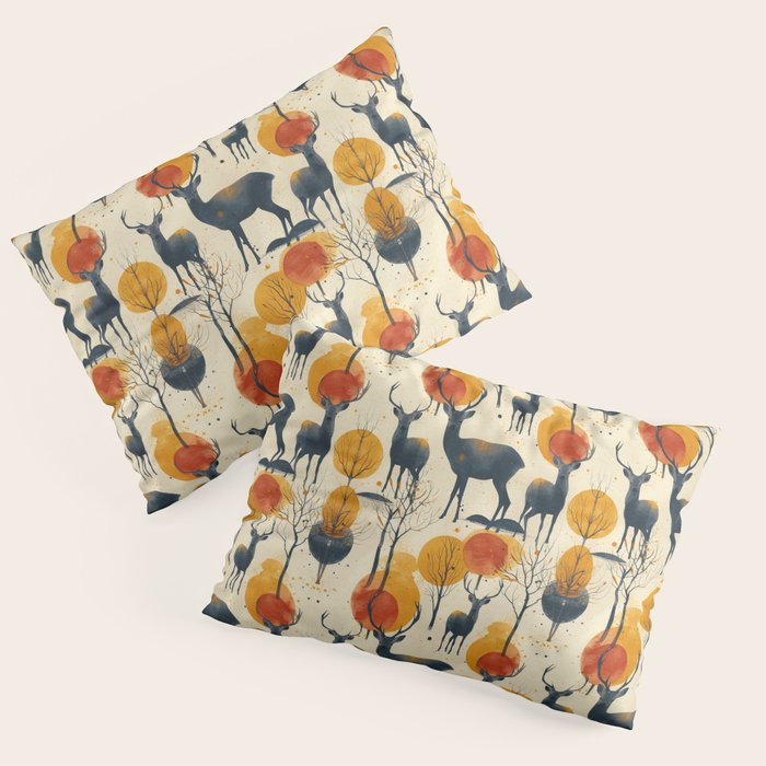 Retro Wildlife Pillow Sham Gallery Image 1