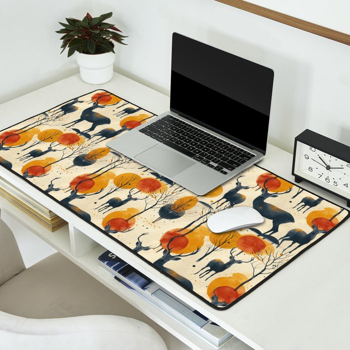 Retro Wildlife Desk Mat Gallery Image 2
