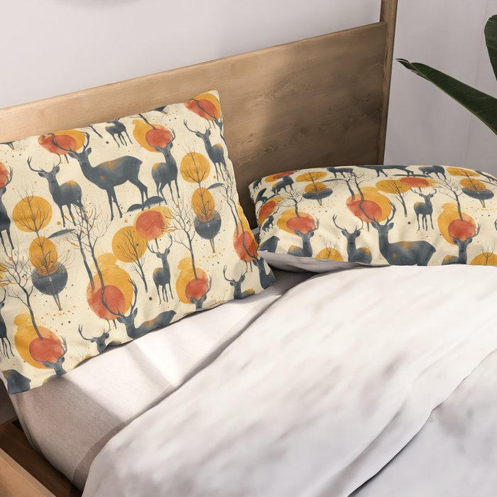 Retro Wildlife Pillow Sham Gallery Image 2