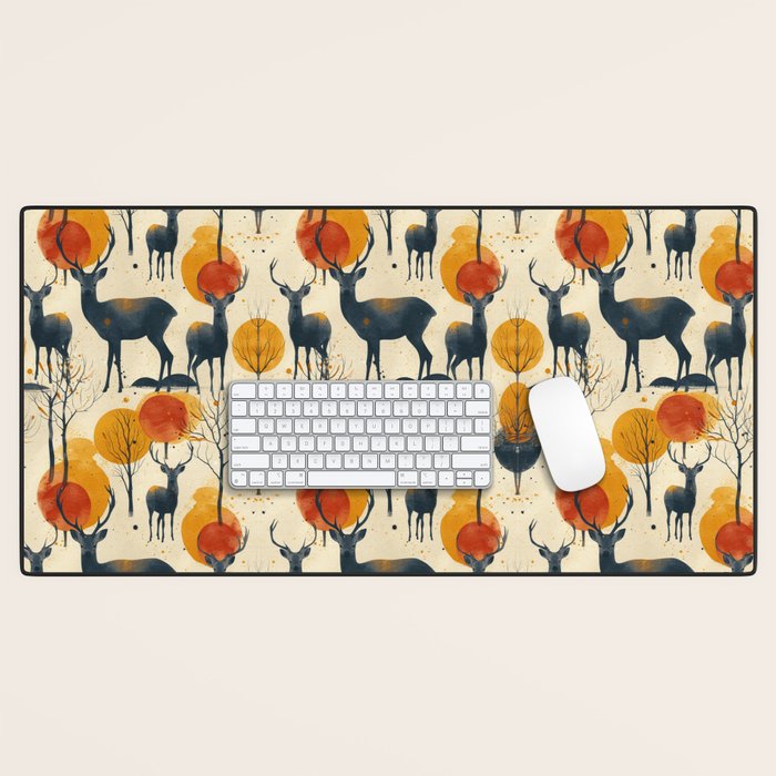 Retro Wildlife Desk Mat Gallery Image 1