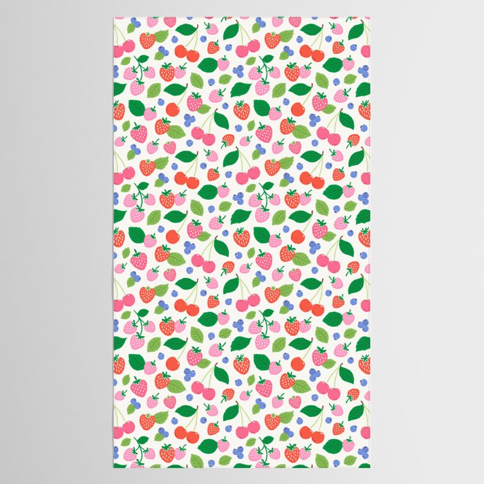 Strawberries and Cherries - Bright Colors Tablecloth Gallery Image 2