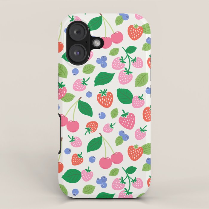 Strawberries and Cherries - Bright Colors iPhone Case Gallery Image 1