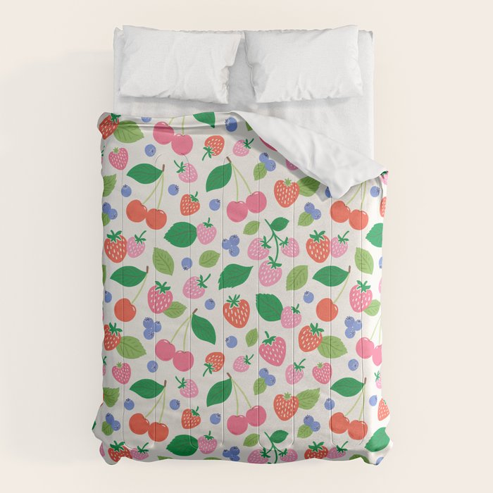 Strawberries and Cherries - Bright Colors Comforter Gallery Image 6