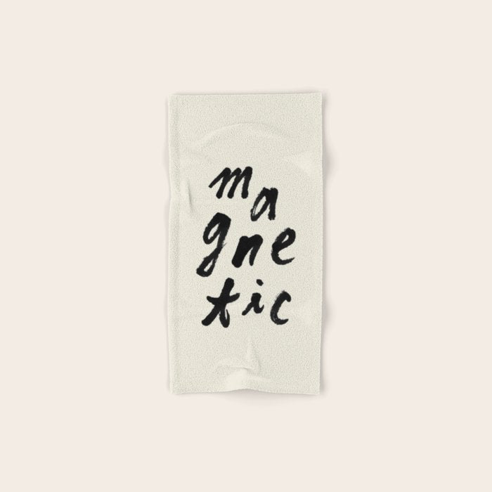 Magnetic - Typography Bath Towel Gallery Image 1