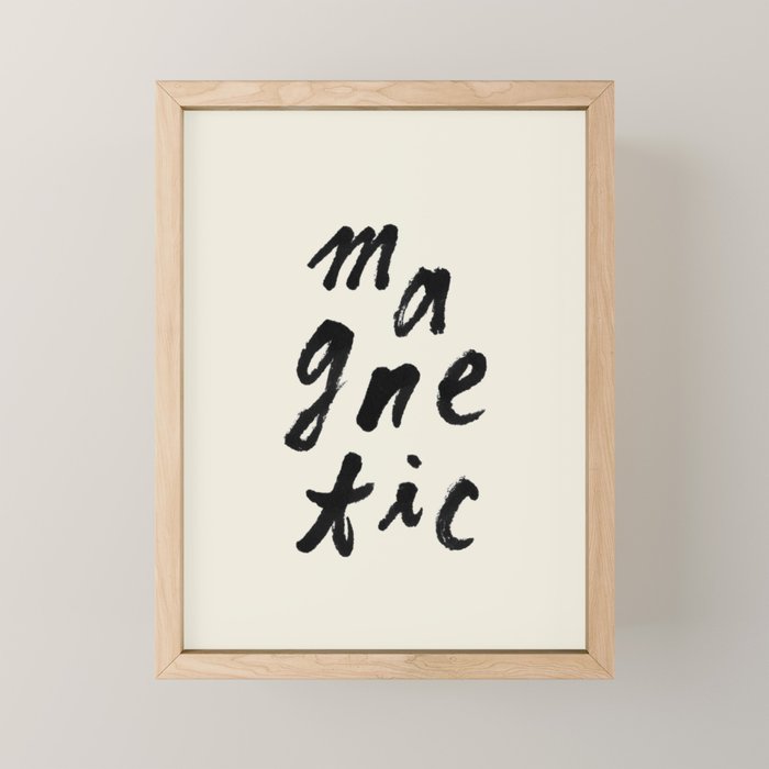 Magnetic - Typography Mini Art Print Gallery Image 1