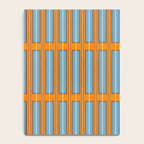 Eclectic Geometric Colorful Geo Box Retro Striped Pattern Orange Blue Brown Cream Notebook Gallery Image 4