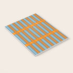 Eclectic Geometric Colorful Geo Box Retro Striped Pattern Orange Blue Brown Cream Notebook Gallery Image 3
