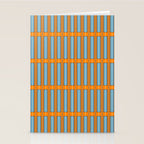 Eclectic Geometric Colorful Geo Box Retro Striped Pattern Orange Blue Brown Cream Stationery Card Gallery Image 2
