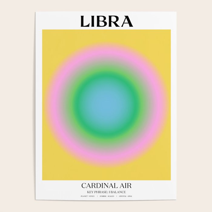 Libra Gradient Print Poster Gallery Image 1