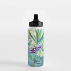 Tropical Garden Watercolor Water Bottle Gallery Image 2