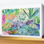 Tropical Garden Watercolor Wall Mural Gallery Image 2