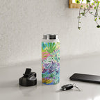 Tropical Garden Watercolor Water Bottle Gallery Image 4