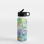 Tropical Garden Watercolor Water Bottle Gallery Image 1
