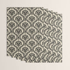 Triceratops Damask - black and cream Wrapping Paper Gallery Image 3