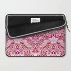 William Morris Strawberry Thief Hot Fuschia Pink Laptop Sleeve Gallery Image 2