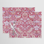 William Morris Strawberry Thief Hot Fuschia Pink Placemat Gallery Image 1