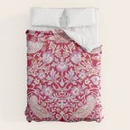 William Morris Strawberry Thief Hot Fuschia Pink Duvet Cover Gallery Image 6